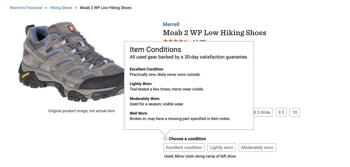 REI Used Gear (conditions)