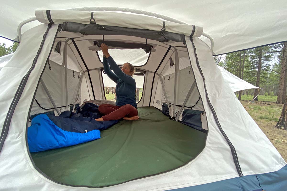 Inside Tepui Low Pro rooftop tent