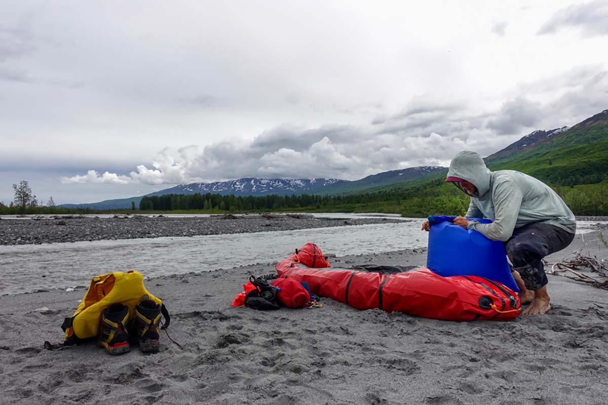 Alaska Range (inflating raft)