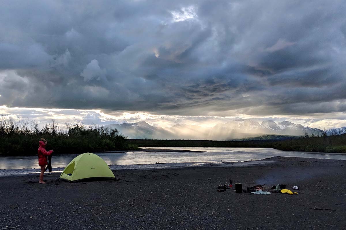 Alaska Range (sand bar)