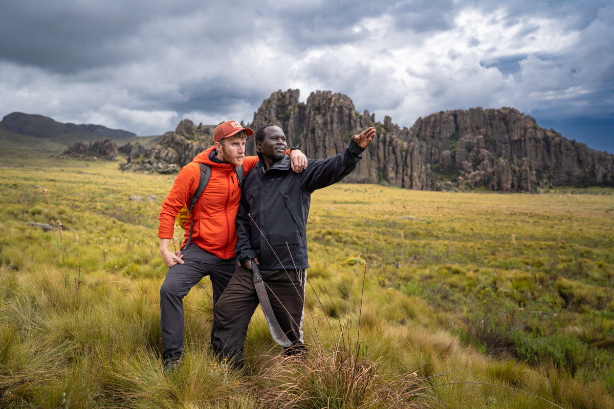 Hiking and scouting trails with Martin