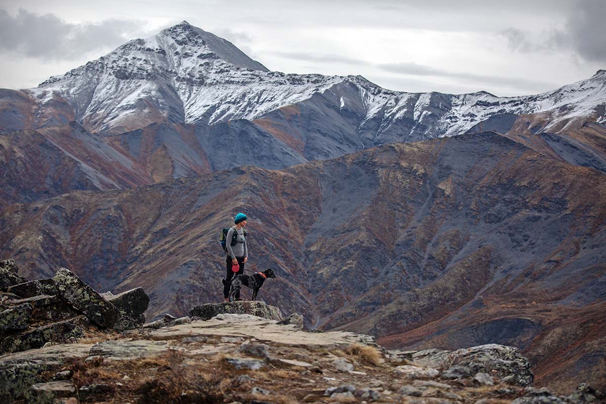 Hiking with dog in Northwest Territories