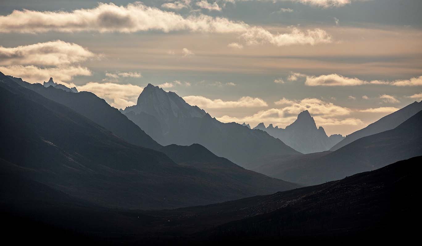 Mountain skyline in Northwest Territories