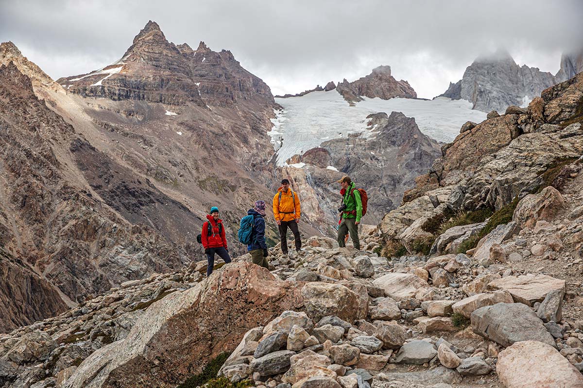 Group hiking in Patagonia