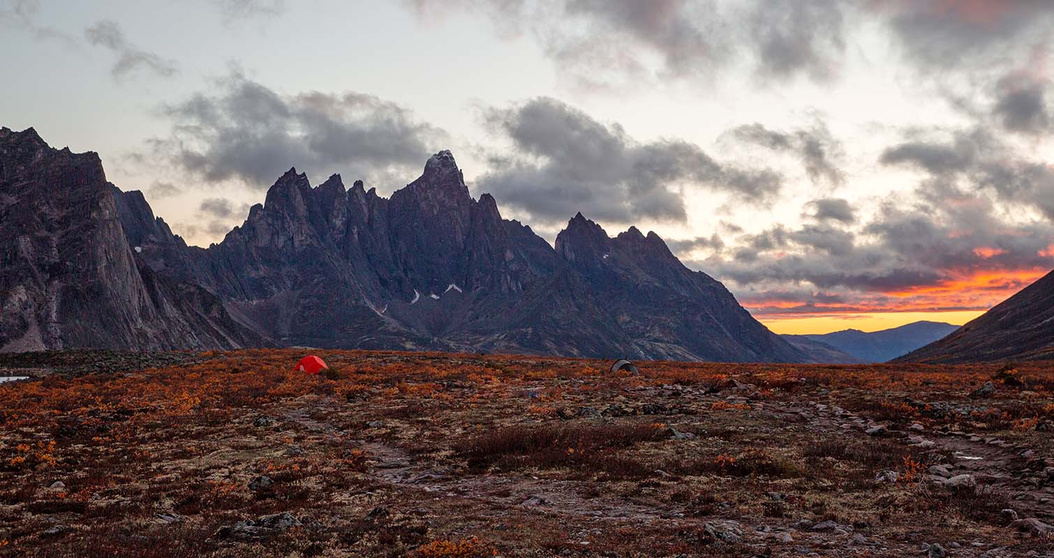 Autumn campsite panorama (Tombstone Territorial Park)