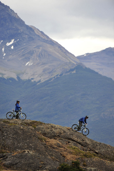 Biking at Laguna Sofia.