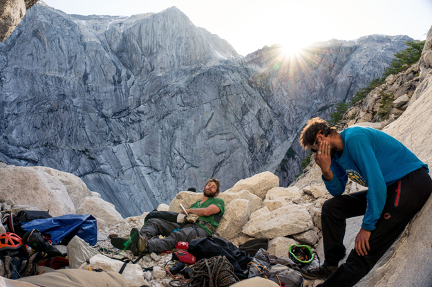 Cochamo Chile climbers resting