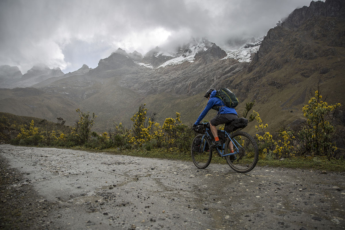 Arc'teryx Alpha FL jacket (biking uphill)