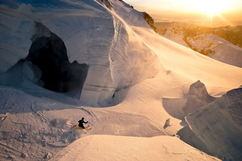 Backcountry skiing glacier Jason Hummel