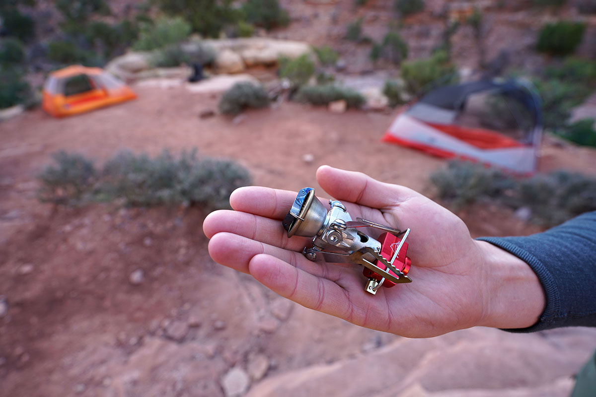 Backpacking stove (in hand)