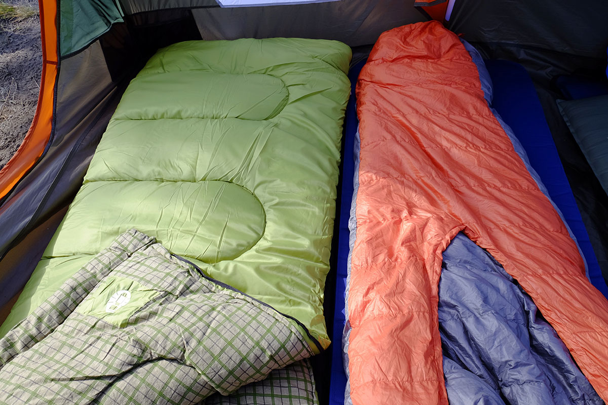 Camping sleeping bags (rectangular and mummy)
