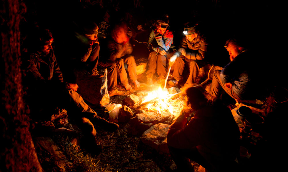 Cochamo Chile campfire