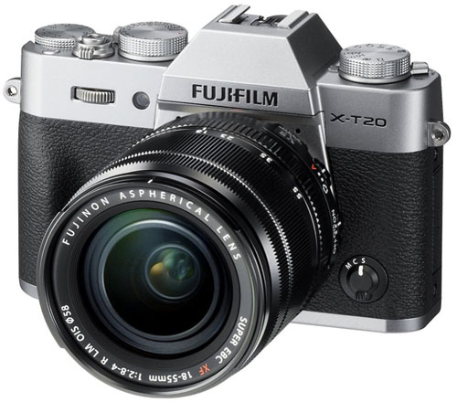 Fujifilm X-T20 mirrorless camera.