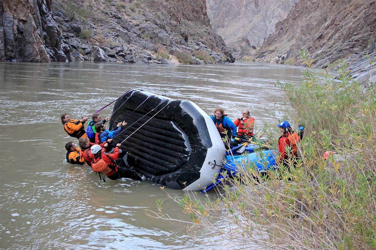 Grand Canyon rafting (flipping raft)