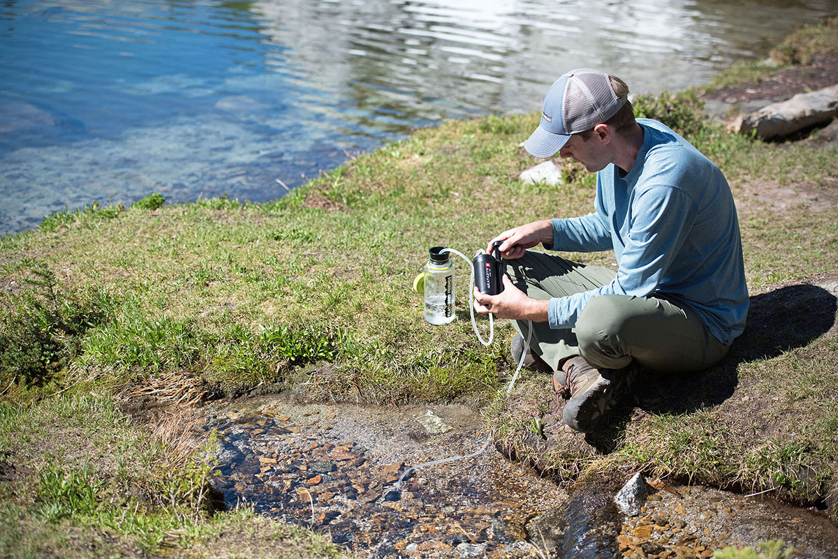 Katadyn Hiker Pro water filter (filling up)