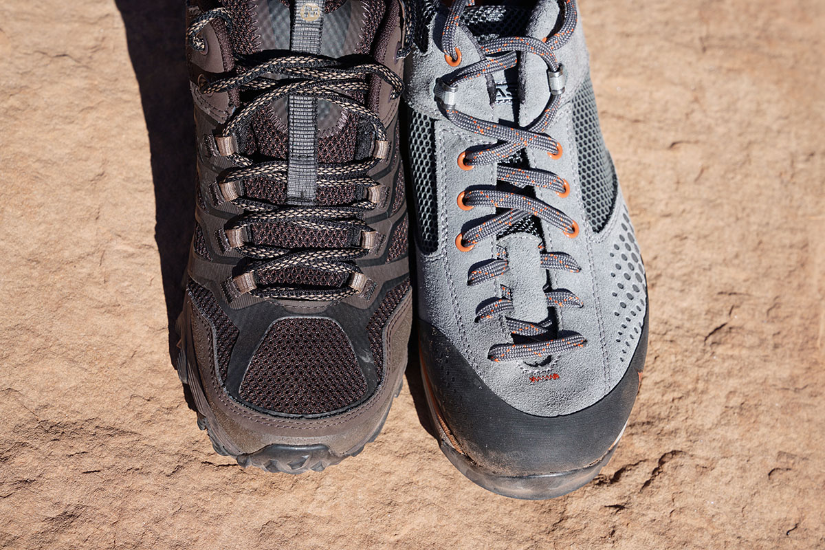 Hiking shoes (laces comparison)