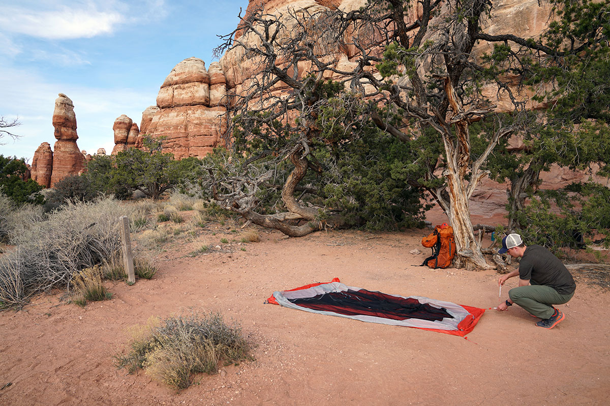 REI Quarter Dome (staking out)