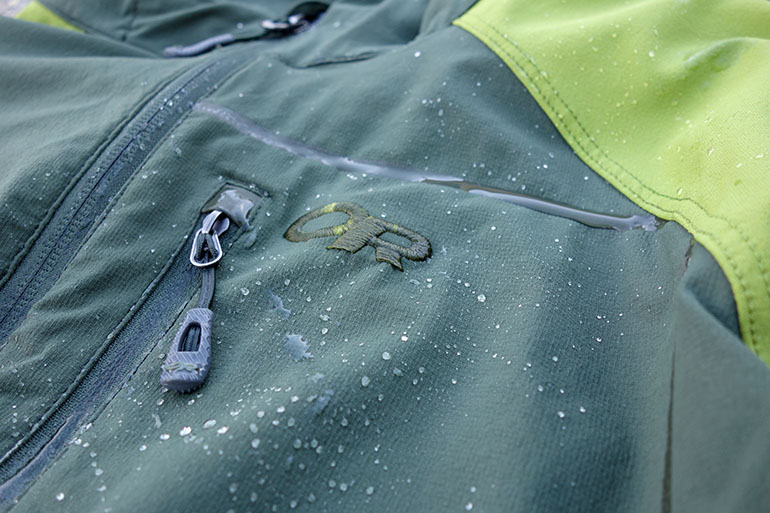 Softshell water resistance
