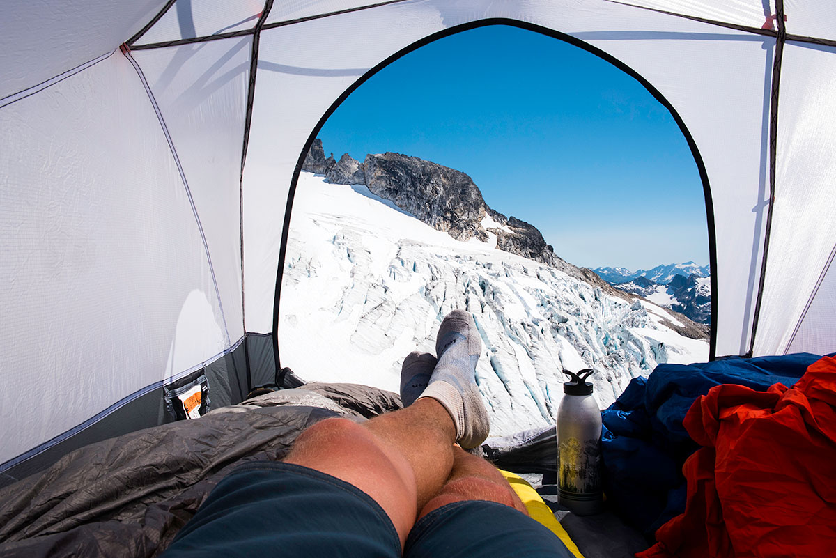 Tent view (glacier)