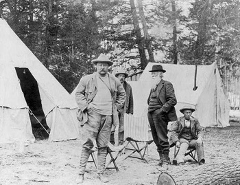 Theodore Roosevelt camping
