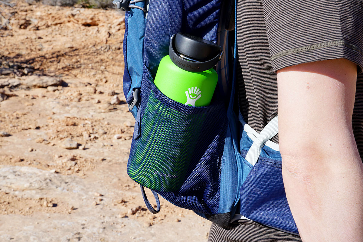 Does anyone know a way to tighten the water bottle pouch it's too big my  bottle keeps falling out : r/backpacks