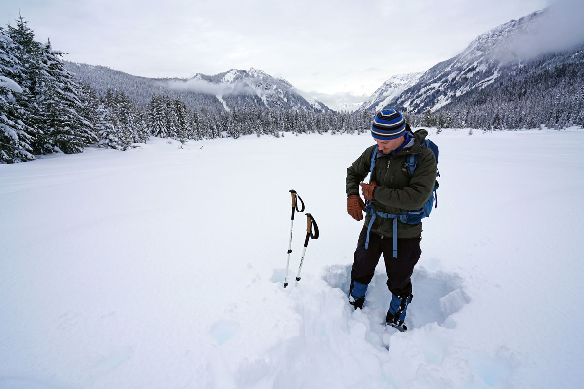 Winter hiking photo