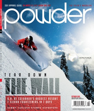 Zack Giffin on the September 2010 cover of Powder Magazine Zach Giffin - Powder Magazine.jpg