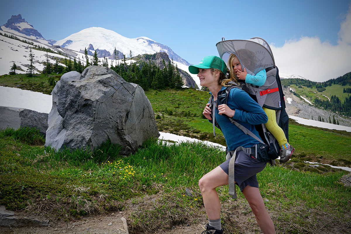 Child Carrier Pack (hiking near Mount Rainier)