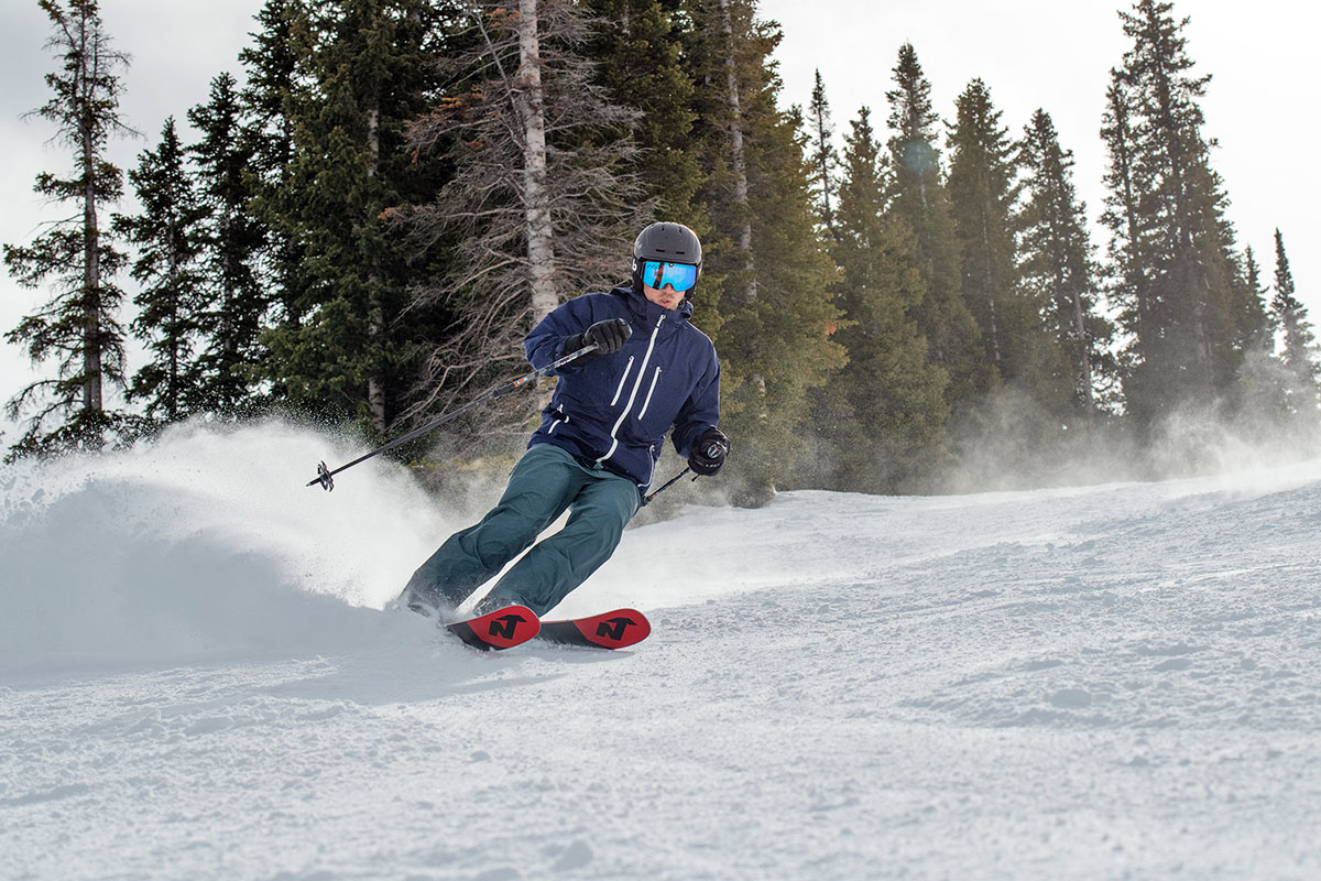 Intermediate skis (Nordica Enforcer 94 on groomer)