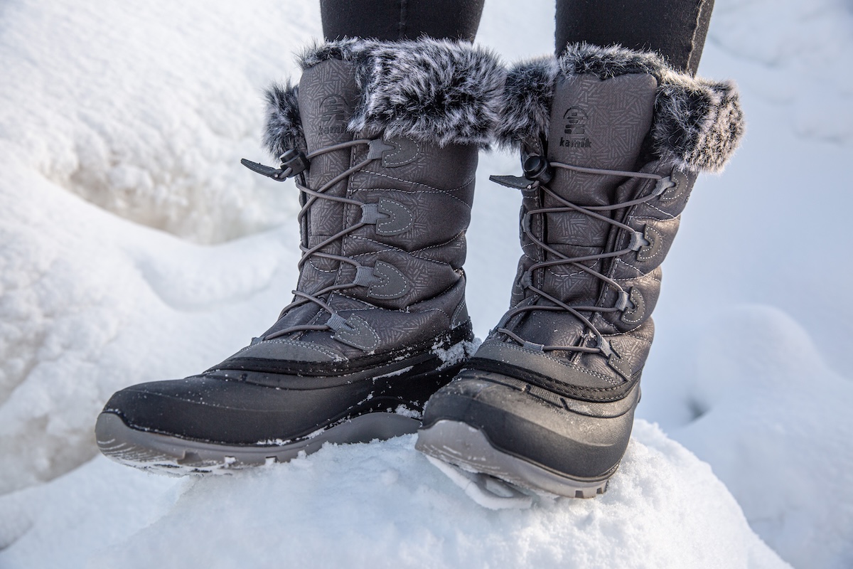 The Kamik Momentum 3 out in the snow