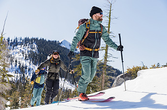 Men's ski pants (group shot while touring)