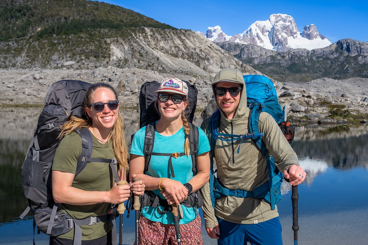 Switchback team testing merino shirts while backpacking Switchback team testing merino shirts while backpacking