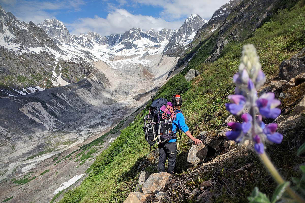 Osprey Mutant 52 climbing pack (in mountains)