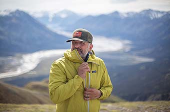 Patagonia Granite Crest Rain Jacket (zipping up)