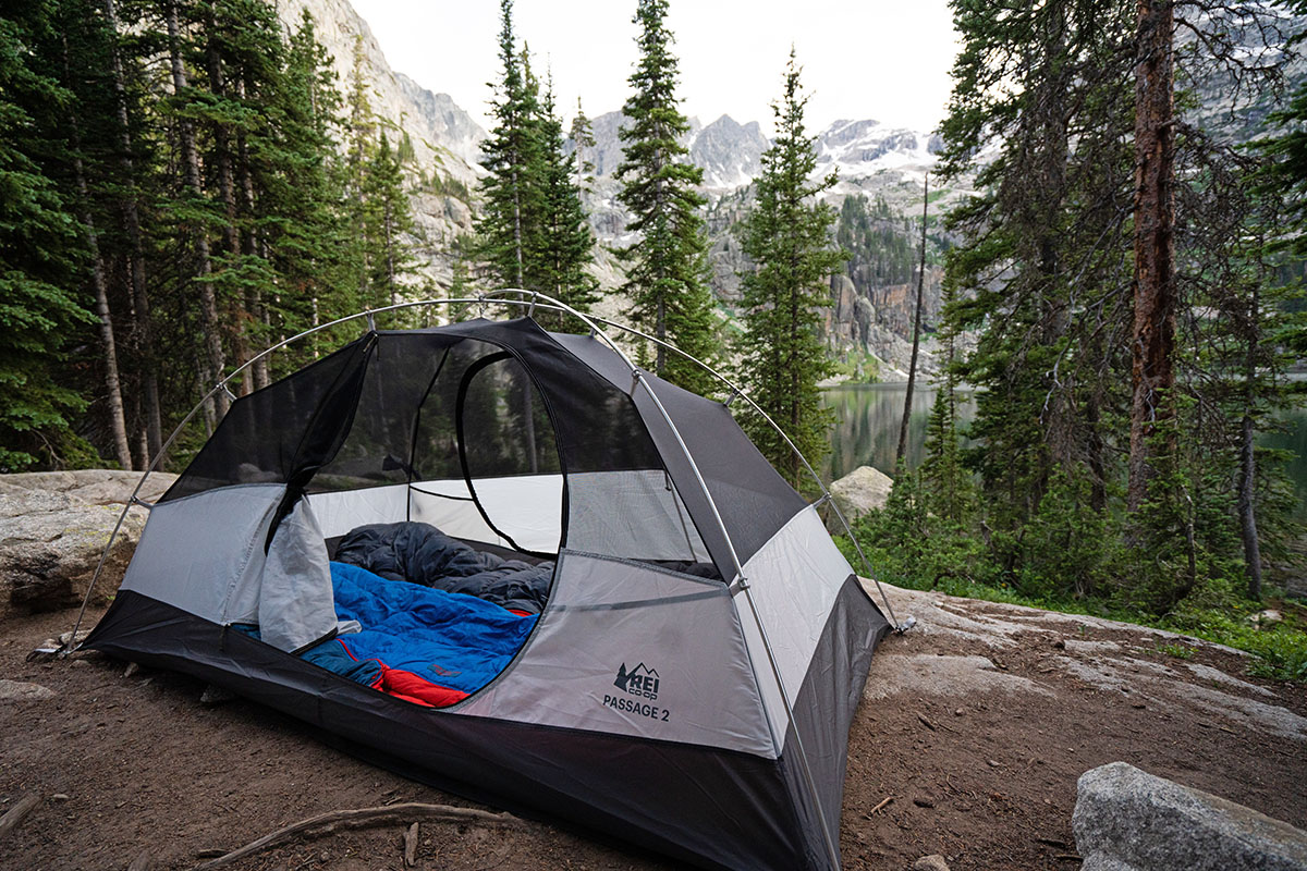 REI Co-op Passage 2 backpacking tent (campsite in Indian Peaks Wilderness)