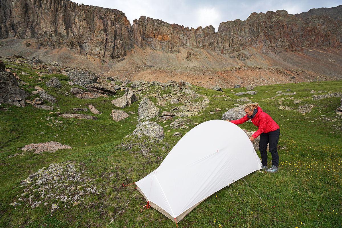 Setting up the Big Agnes Fly Creek HV UL2 backpacking tent