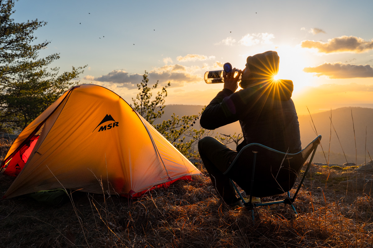 Testing the MSR FreeLite while backpacking in Chattanooga