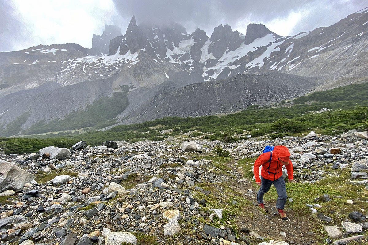 The North Face Summit L5 LT Futurelight hardshell jacket (hiking uphill in mountains)