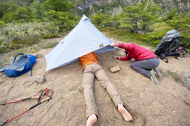 Switchback Travel Learning Center (inspecting tent)