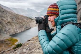 Chris Carter shooting in the Wind River Range