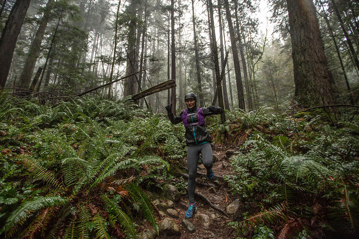 Arc'teryx Norvan SL Insulated Hoody (running in forest)