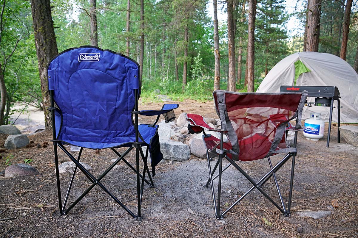 Camping gear (camp chairs side by side)