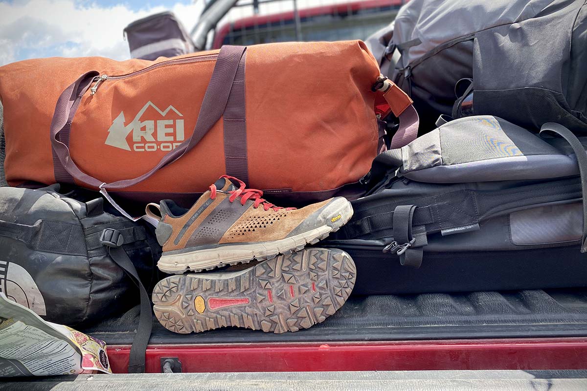 Danner Trail 2650 hiking shoes (in back of truck)