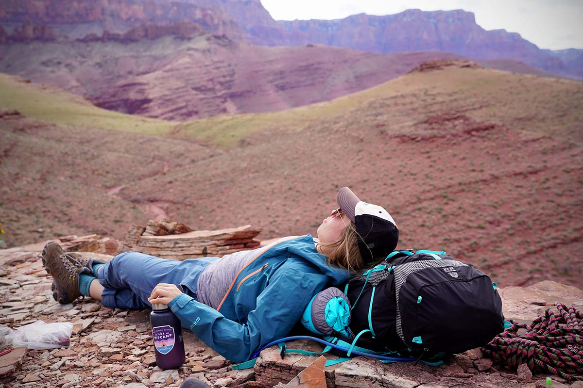 Patagonia Calcite jacket (resting on hike)