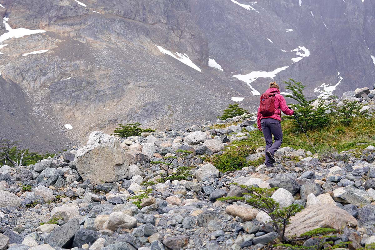 REI Co-op Flash 22 Pack (hiking uphill through boulder field)