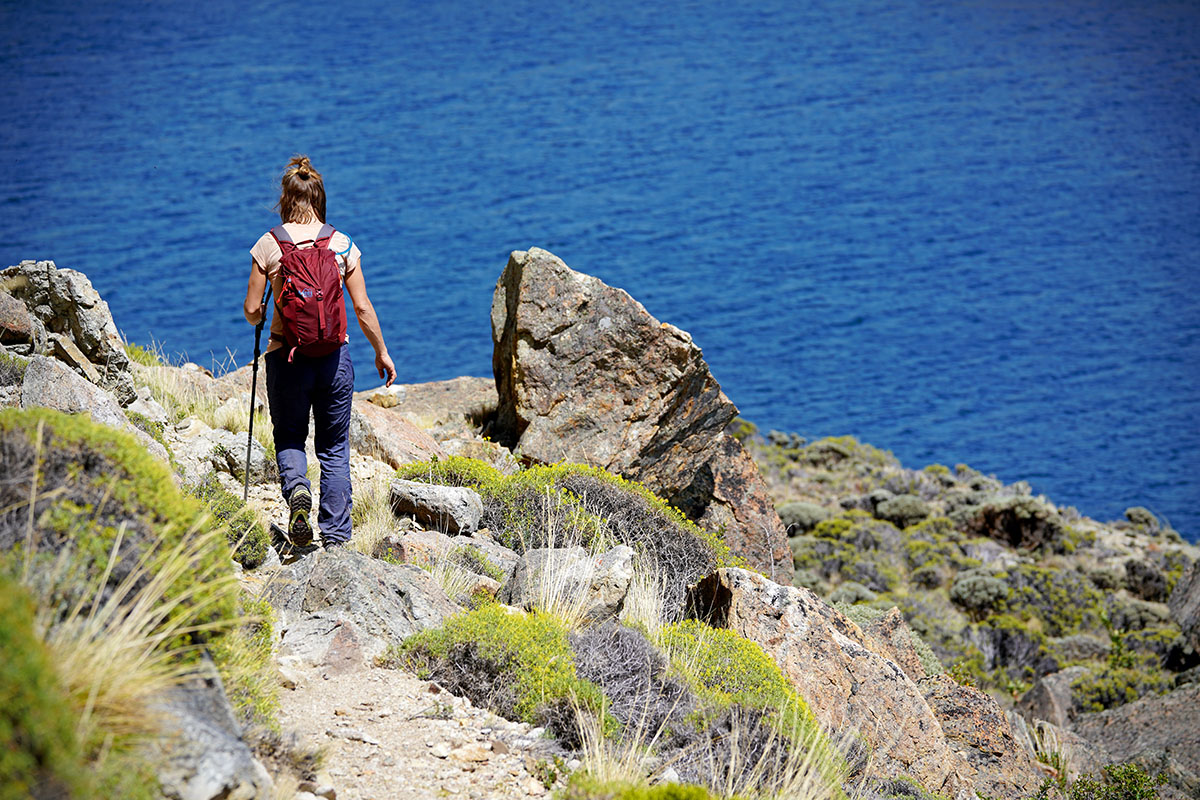 Salomon XA Pro 3D v8 shoes (trekking toward lake in Patagonia)