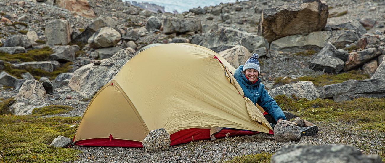 Backpacking tents (camping in MSR Hubba Hubba in Patagonia)