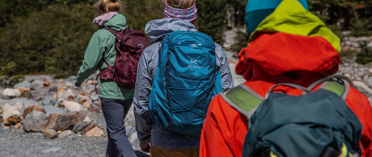 Daypacks (group shot while hiking in Patagonia)