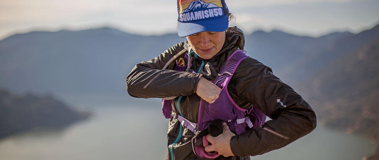 Nathan VaporHowe running vest in Squamish