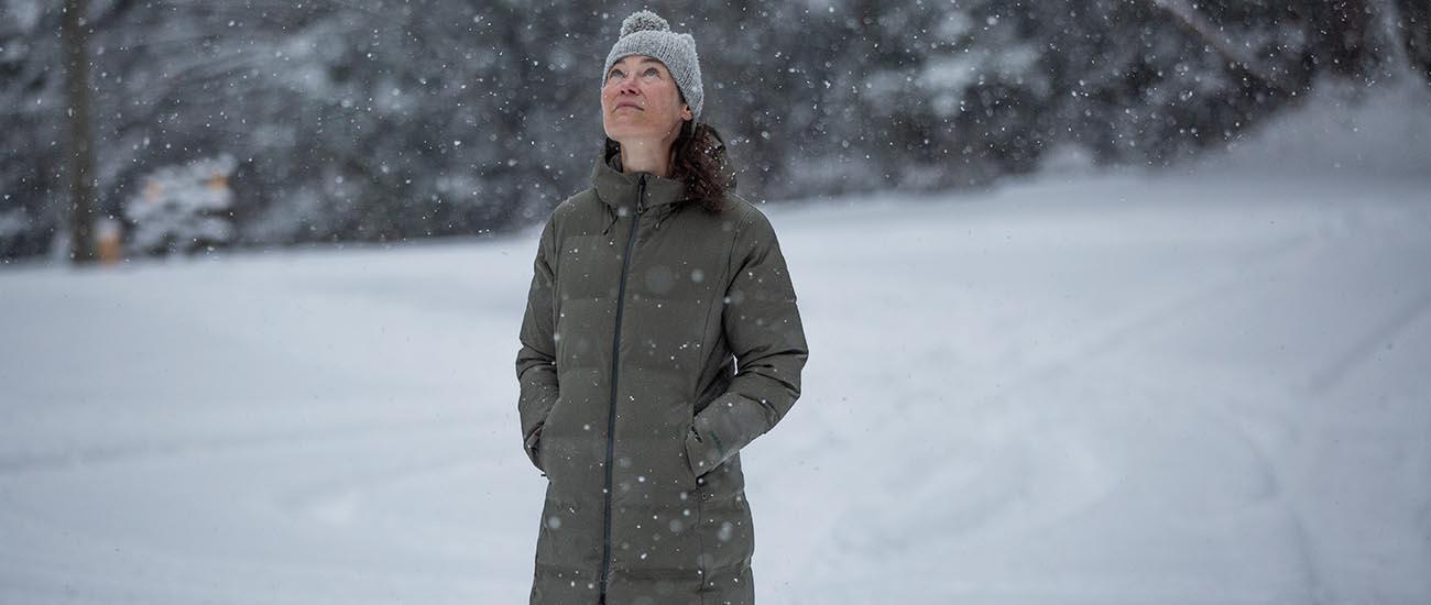 Women's Winter Jackets (Jackson Glacier Parka in snow)